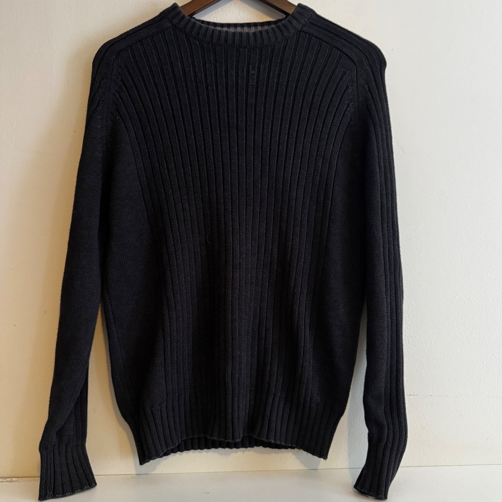Rugged Trails Men's Charcoal Gray Crew Neck Sweater M Workwear Outdoors Layers